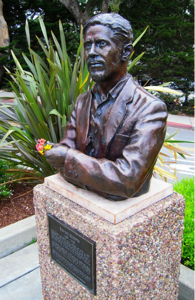 Ed Ricketts bust at Cannery Row in Monterey shown