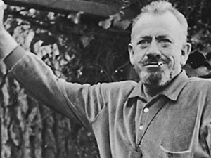 Image of John Steinbeck outdoors, safe from public view