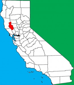 Image of map showing Lake County, California