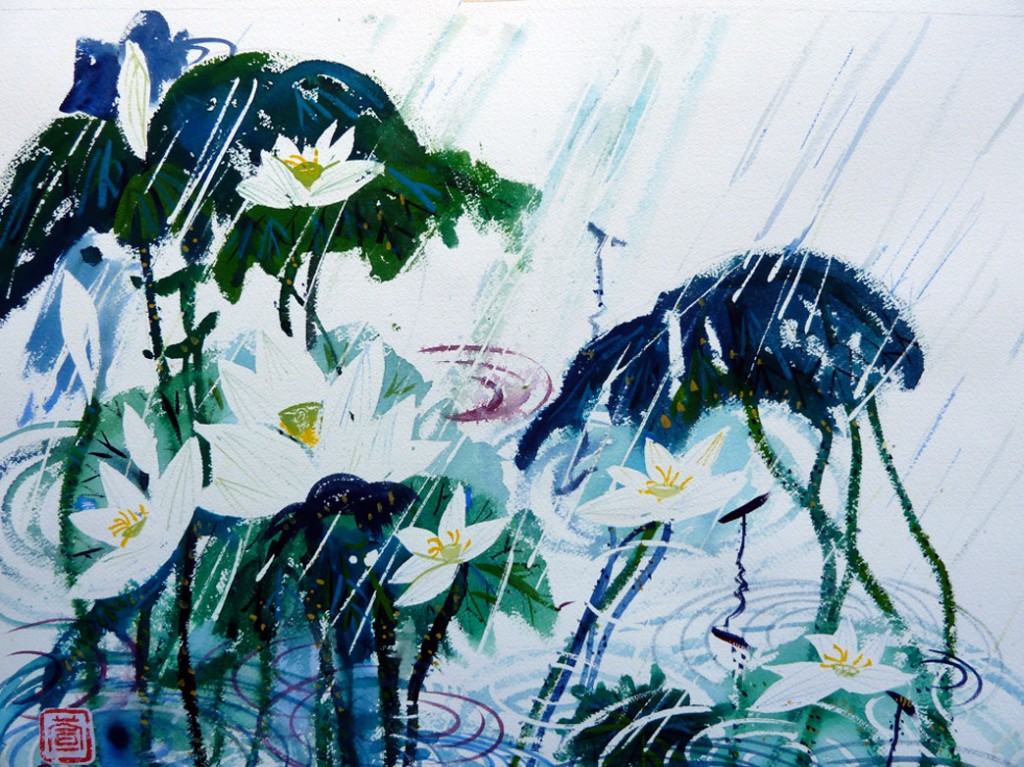 Image of Belle Yang's Lotus in Rain