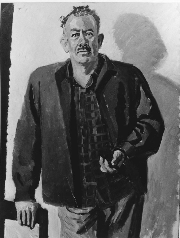 Portrait of Steinbeck by Swedish painter Bo Beskow.